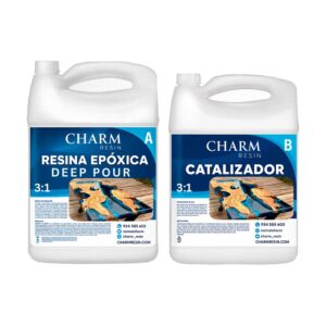 RESINA EPÓXICA 3:1 DEEP POUR ESTRUCTURAL - Sistema Fotocurable de Alta Transparencia para Manualidades y Encapsulados. Dat...