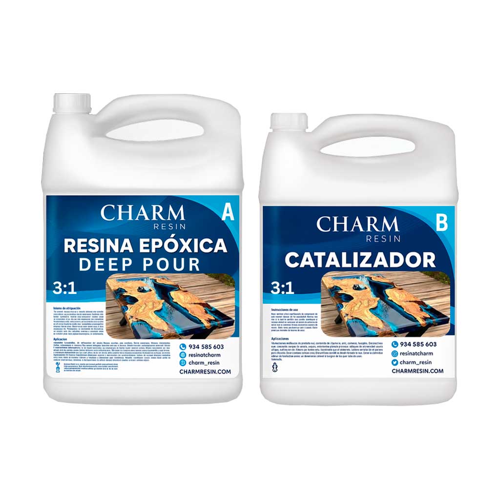 RESINA EPÓXICA 3:1 DEEP POUR ESTRUCTURAL - Sistema Fotocurable de Alta Transparencia para Manualidades y Encapsulados. Dat...